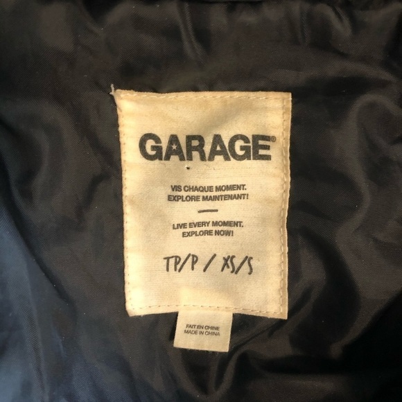 GARAGE Black Fuzzy Zip Up Teddy Coat Jacket small - Picture 4 of 6